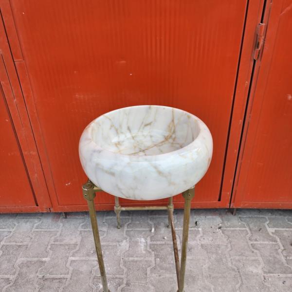 Calacatta Gold Mermer Tezgâh Üstü Lavabo