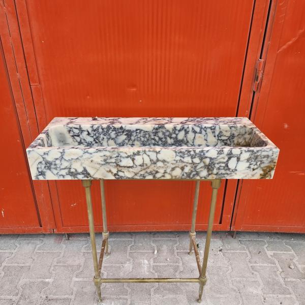 Calacatta Viola Mermer Tezgâh Üstü Lavabo