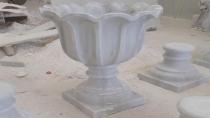 Oluklu Mermer Saksı