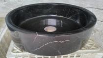 Silindir Toros Siyahi Mermer Lavabo